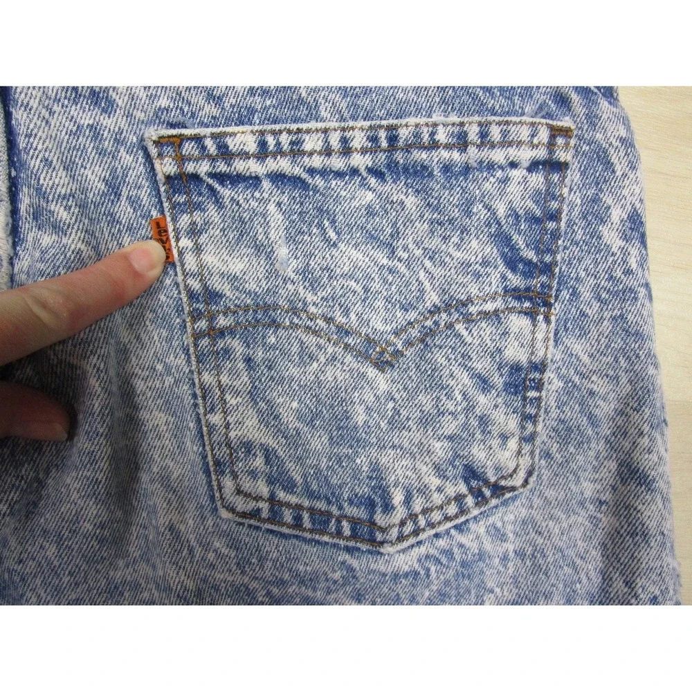 Vintage Levis 506 Jeans (31x32.5) Acid Wash Orange Tab Straight Distressed 80s